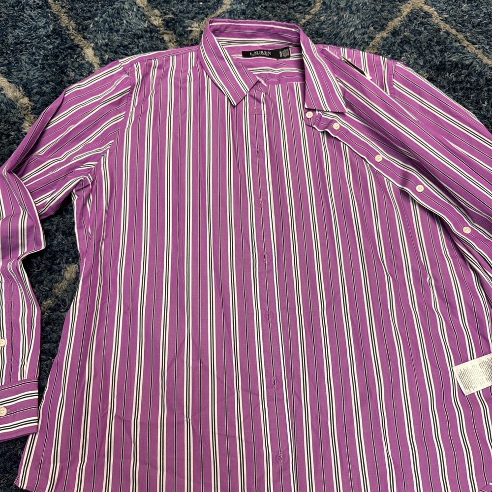 NEW Lauren Ralph Lauren Vibrant Striped Shirt - Picture 10 of 16